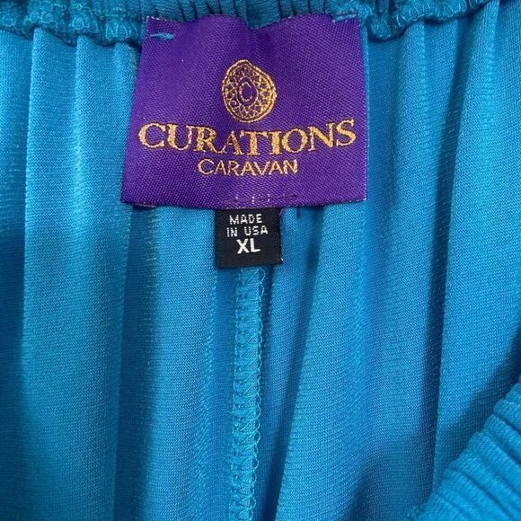 Curations Caravan long blue tassel dress size XL - Picture 4 of 6